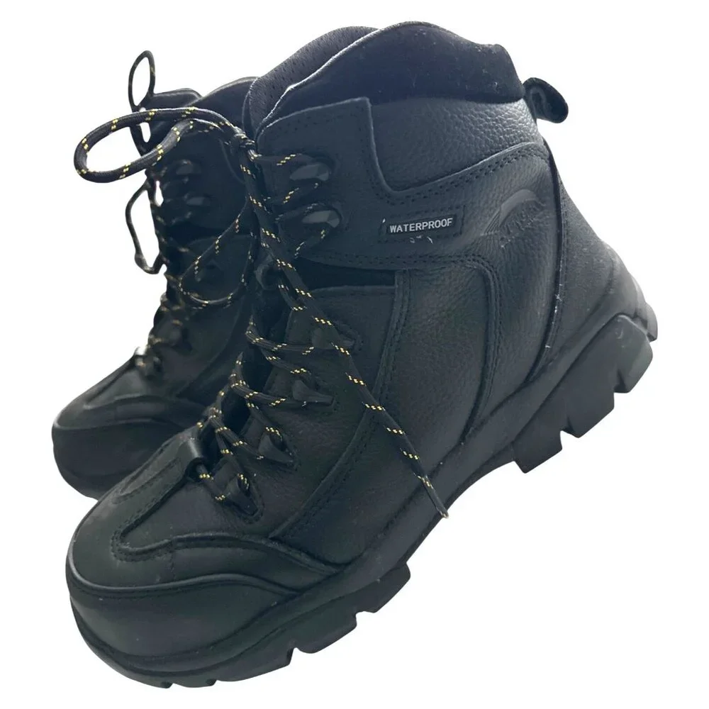 Avenger Black Waterproof  Work Boots Size Composite Toe & Slip-Resistant Size 10